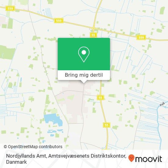 Nordjyllands Amt, Amtsvejvæsenets Distriktskontor kort