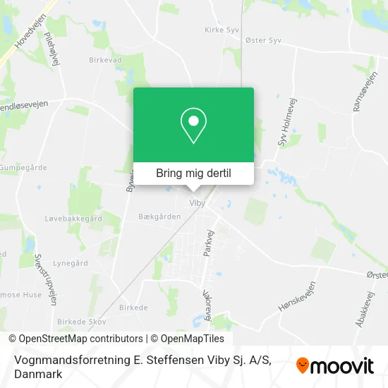 Vognmandsforretning E. Steffensen Viby Sj. A / S kort