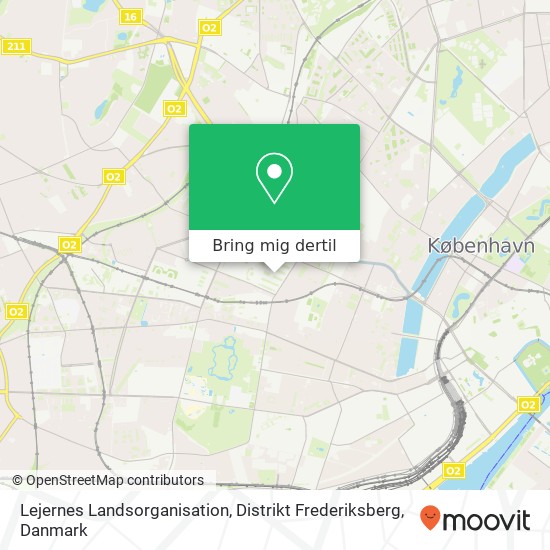 Lejernes Landsorganisation, Distrikt Frederiksberg kort