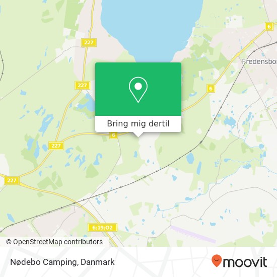 Nødebo Camping kort