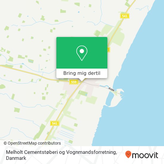Melholt Cementstøberi og Vognmandsforretning kort