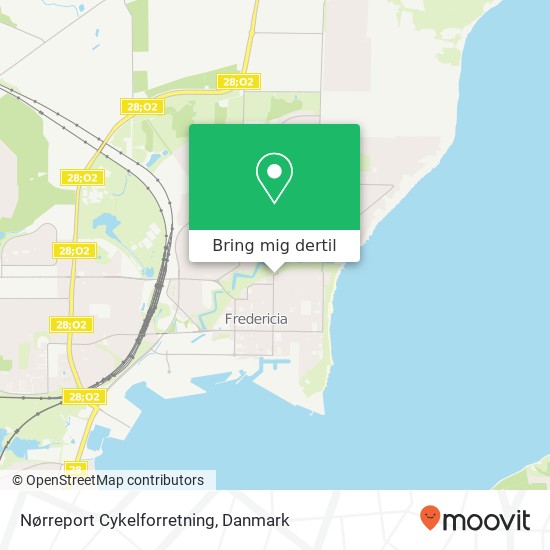 Nørreport Cykelforretning kort