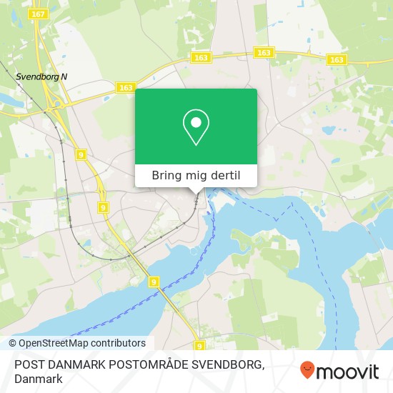 POST DANMARK POSTOMRÅDE SVENDBORG kort