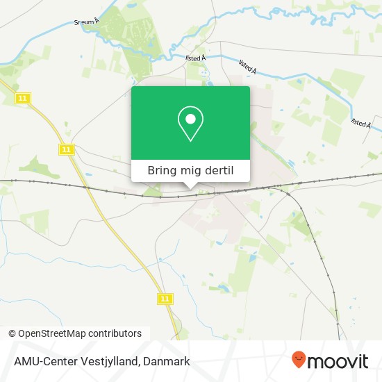 AMU-Center Vestjylland kort