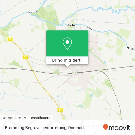 Bramming Begravelsesforretning kort