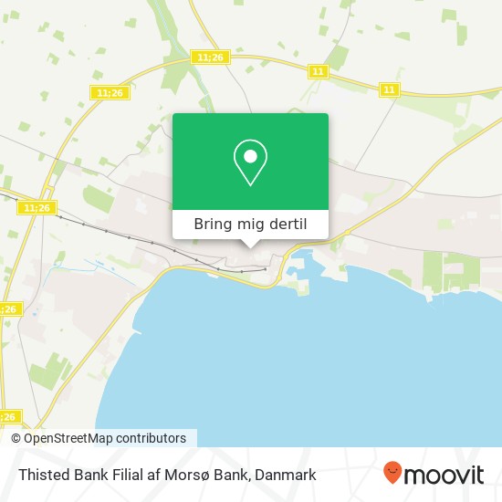 Thisted Bank Filial af Morsø Bank kort