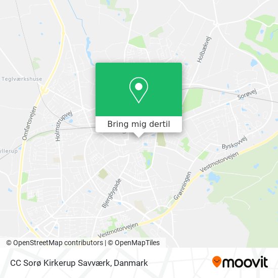 CC Sorø Kirkerup Savværk kort