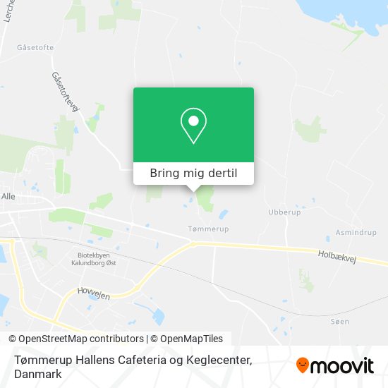 Tømmerup Hallens Cafeteria og Keglecenter kort