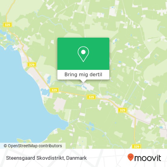 Steensgaard Skovdistrikt kort