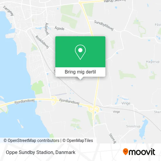 Oppe Sundby Stadion kort