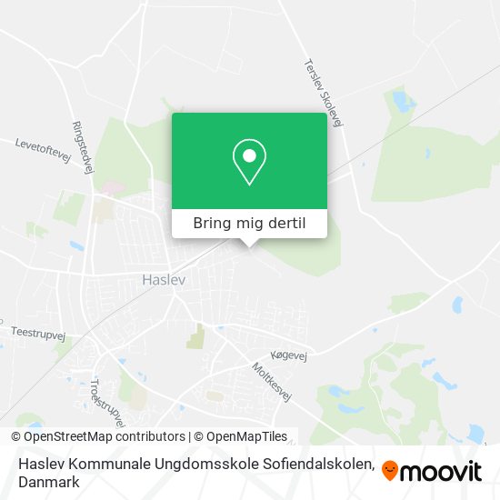 Haslev Kommunale Ungdomsskole Sofiendalskolen kort