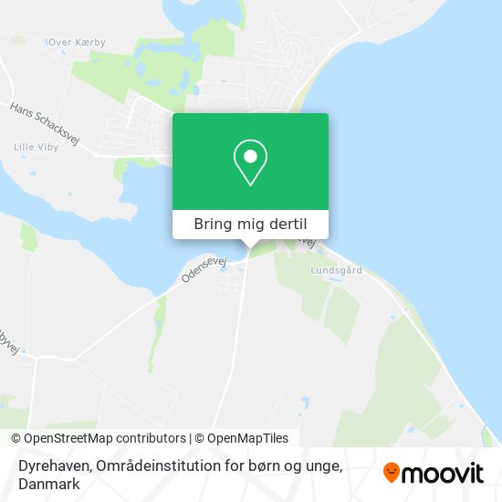 Dyrehaven, Områdeinstitution for børn og unge kort