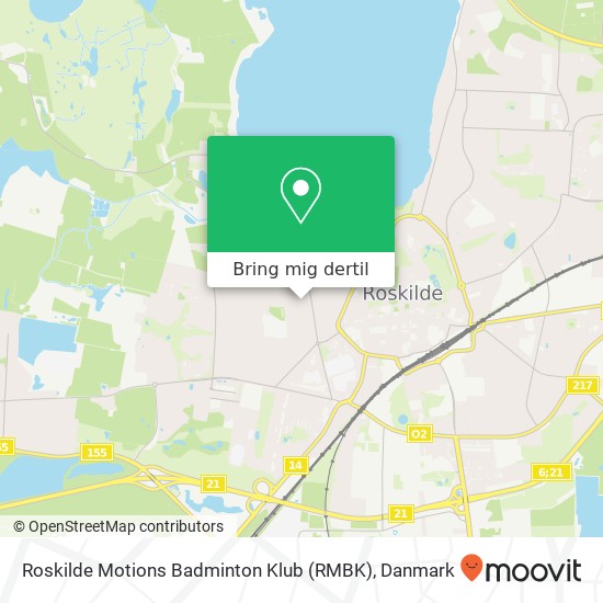Roskilde Motions Badminton Klub (RMBK) kort