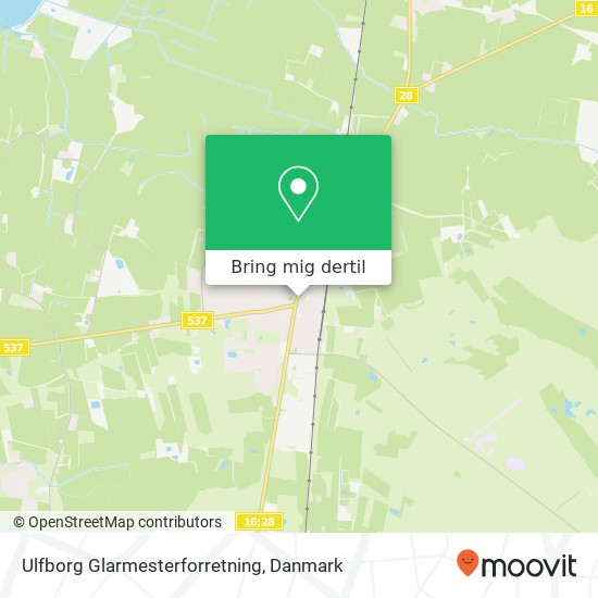 Ulfborg Glarmesterforretning kort