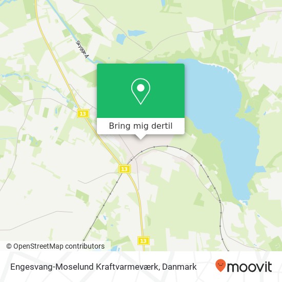 Engesvang-Moselund Kraftvarmeværk kort