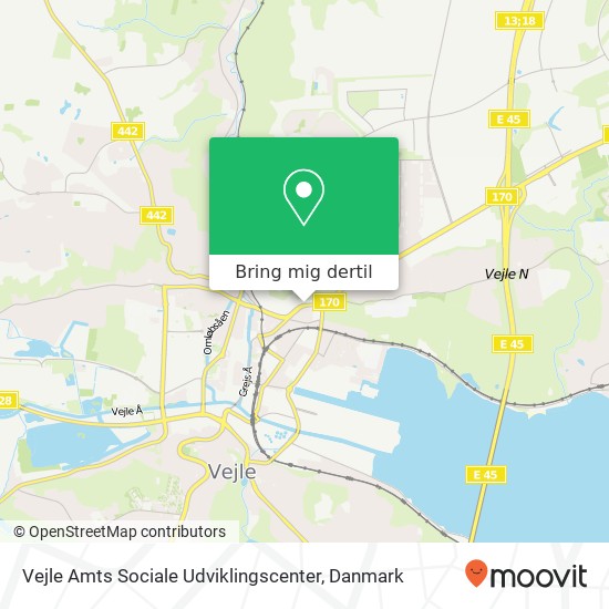 Vejle Amts Sociale Udviklingscenter kort