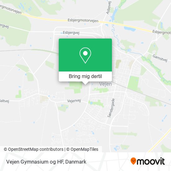 Vejen Gymnasium og HF kort