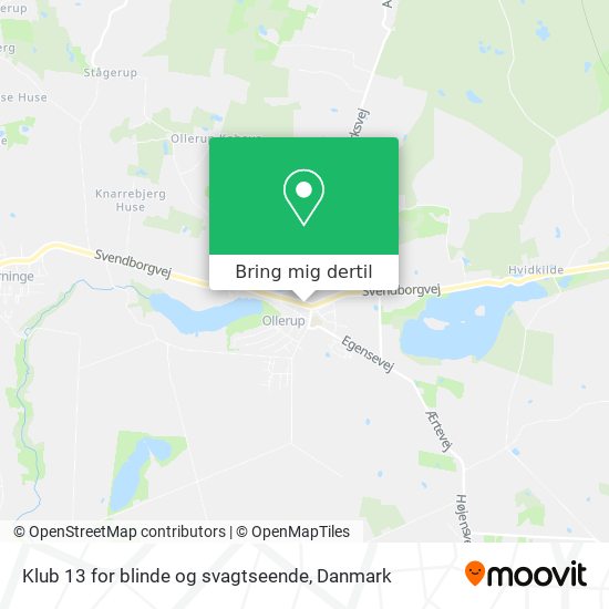 Klub 13 for blinde og svagtseende kort