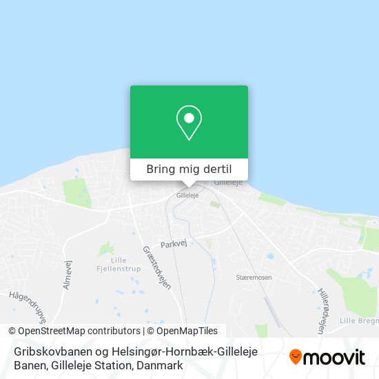 Gribskovbanen og Helsingør-Hornbæk-Gilleleje Banen, Gilleleje Station kort
