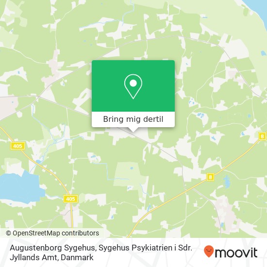 Augustenborg Sygehus, Sygehus Psykiatrien i Sdr. Jyllands Amt kort