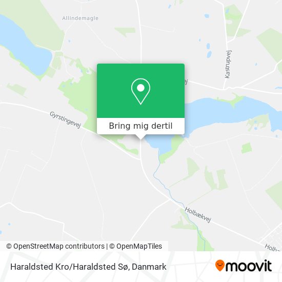 Haraldsted Kro/Haraldsted Sø kort