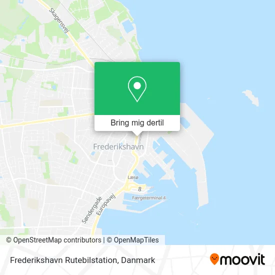 Frederikshavn Rutebilstation kort