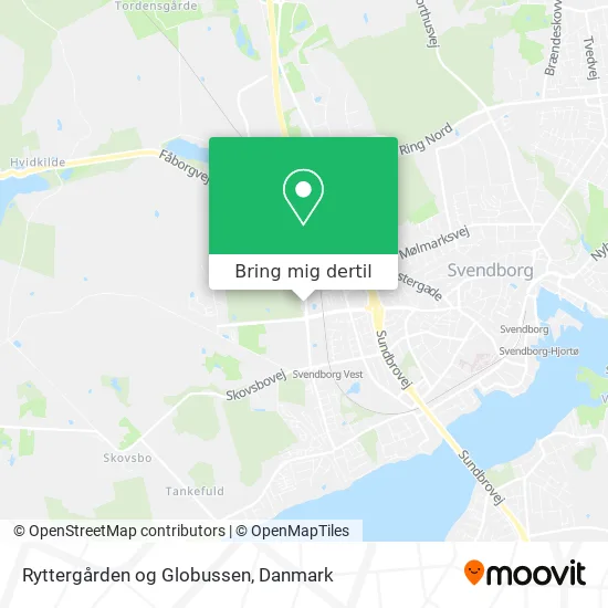 Ryttergården og Globussen kort