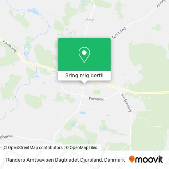 Randers Amtsavisen Dagbladet Djursland kort