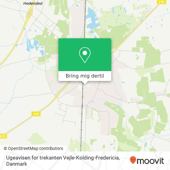 Ugeavisen for trekanten Vejle-Kolding-Fredericia kort