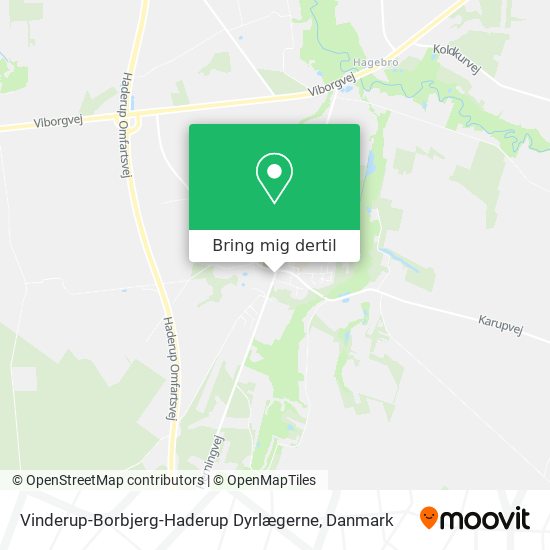 Vinderup-Borbjerg-Haderup Dyrlægerne kort