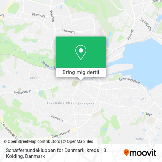 Schæferhundeklubben for Danmark, kreds 13 Kolding kort