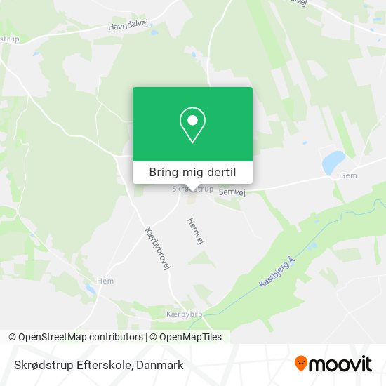 Skrødstrup Efterskole kort