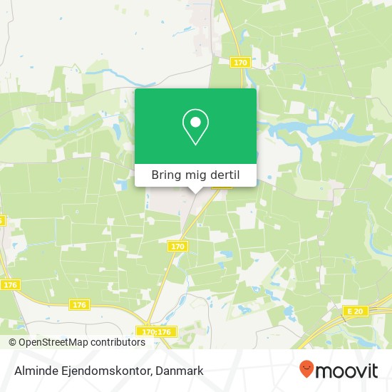 Alminde Ejendomskontor kort