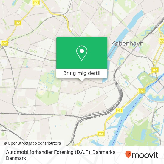 Automobilforhandler Forening (D.A.F.), Danmarks kort