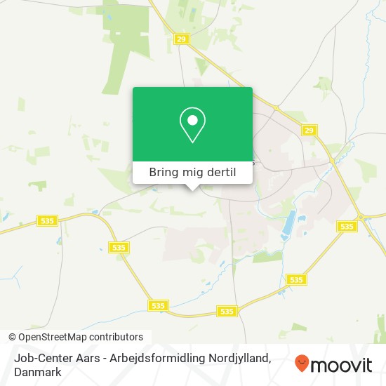 Job-Center Aars - Arbejdsformidling Nordjylland kort
