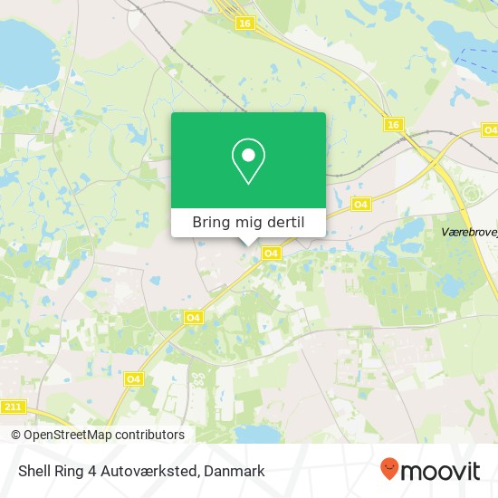 Shell Ring 4 Autoværksted kort