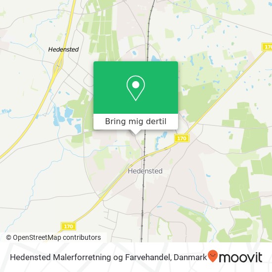 Hedensted Malerforretning og Farvehandel kort