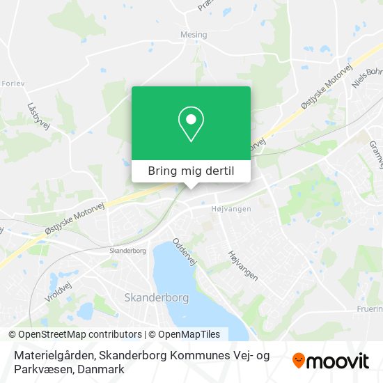 Materielgården, Skanderborg Kommunes Vej- og Parkvæsen kort