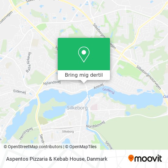 til Aspentos Pizzaria & Kebab House i Silkeborg med Bus eller Jernbane?