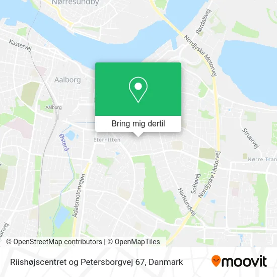Riishøjscentret og Petersborgvej 67 kort