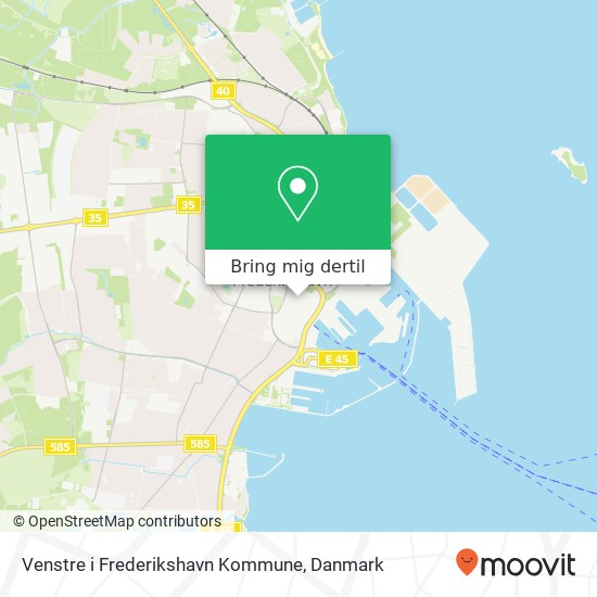 Venstre i Frederikshavn Kommune kort