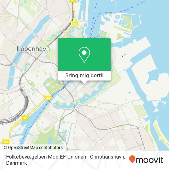 Folkebevægelsen Mod EF-Unionen - Christianshavn kort