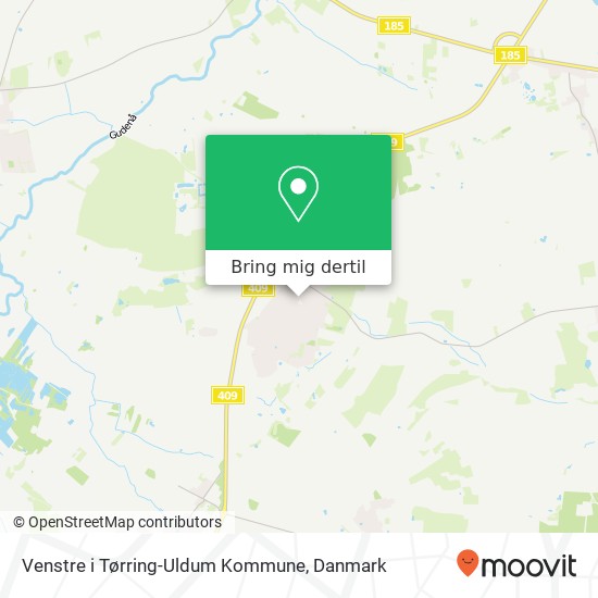 Venstre i Tørring-Uldum Kommune kort
