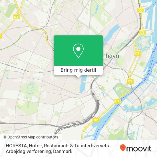 HORESTA, Hotel-, Restaurant- & Turisterhvervets Arbejdsgiverforening kort