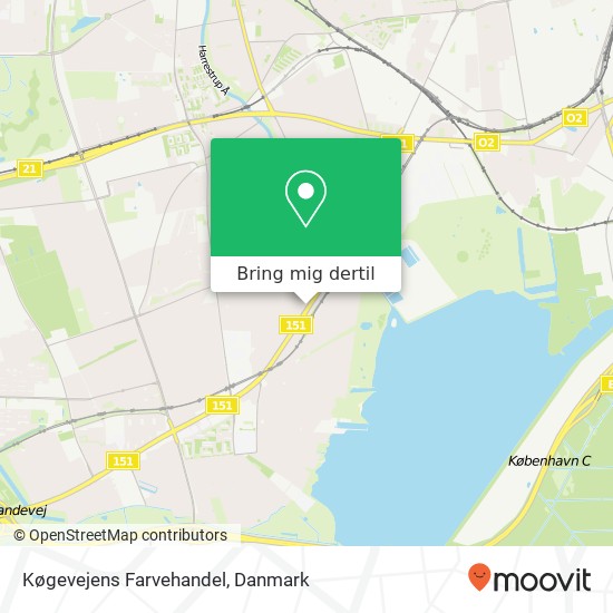 Køgevejens Farvehandel kort