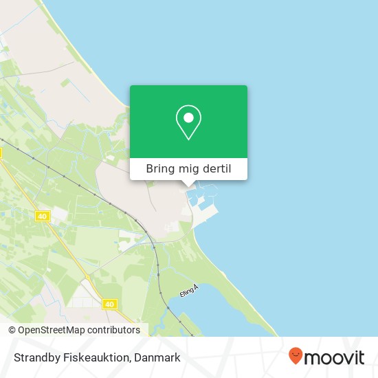 Strandby Fiskeauktion kort