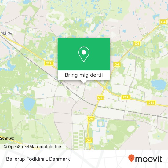 Ballerup Fodklinik kort