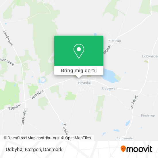 Udbyhøj Færgen kort