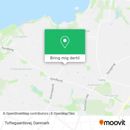 Toftegaardsvej kort
