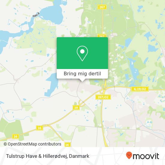 Tulstrup Have & Hillerødvej kort